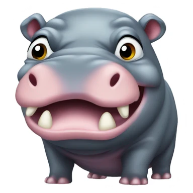 Mini angry pygmy hippo sticker