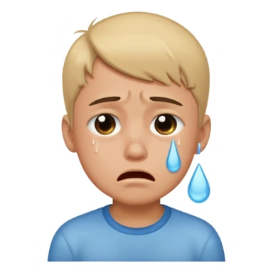Boy crying a lot sticker