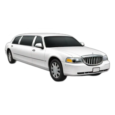A white limo sticker