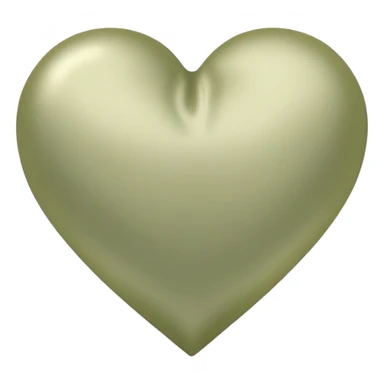 Pale olive silk heart sticker