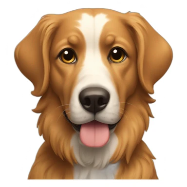 dog and appie sticker
