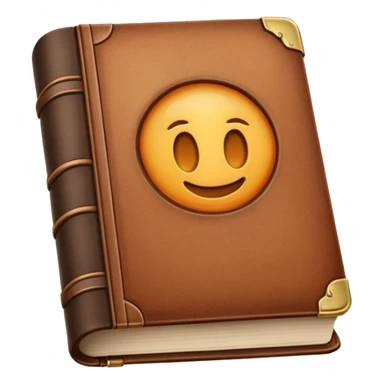 Brown book sticker