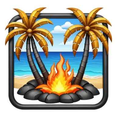 Steel, heat, and palm trees sticker