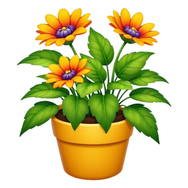 Plantas con flores casi realistas sticker