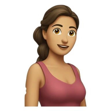 Mujer española guapa en la naturaleza sticker