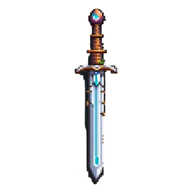elegant jeweled sword with gems on the hilt sticker