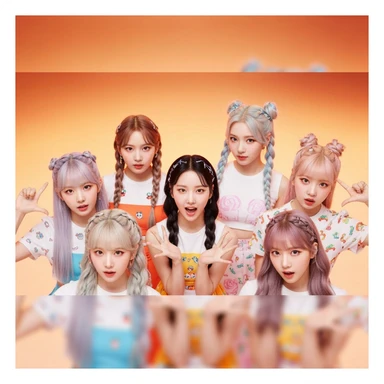 kpop hairband, cute, expressive, minimal sticker