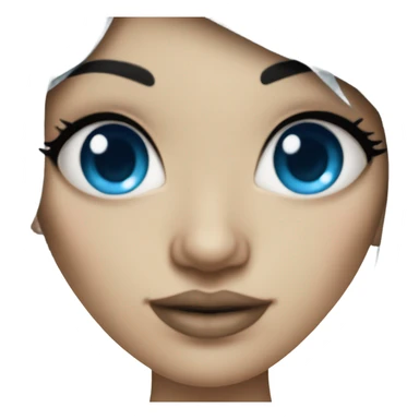 heavily tattooed woman with black hair and blue eyes sticker