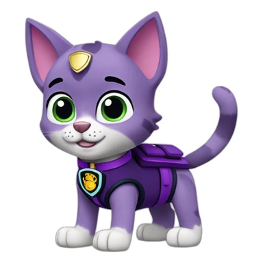 paw patrol purple cat sticker