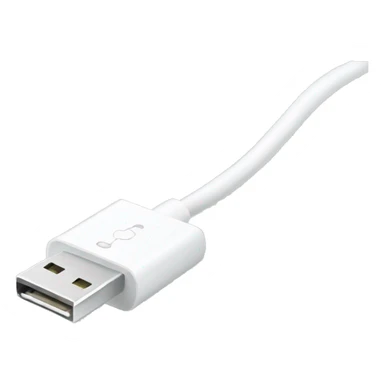 White usb cable sticker