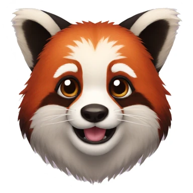 red panda with a big black beard sticker