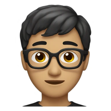 A young man with short hair and wearing a black mask  sticker