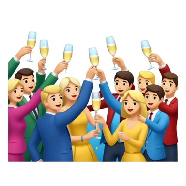 Maak een beeld voor een 50 jarig jubileum met veel kleur en confetti sticker