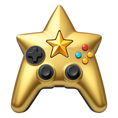  broken gold star + joystick sticker