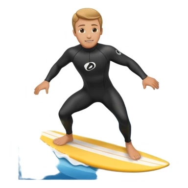 Business man surfing on a wave  sticker