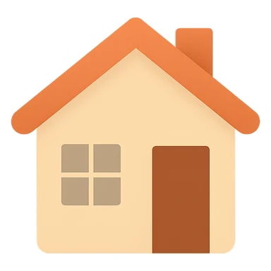 home icon, color lineal style, modern and friendly, with color sticker