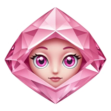pink diamond with eyes but no face sticker