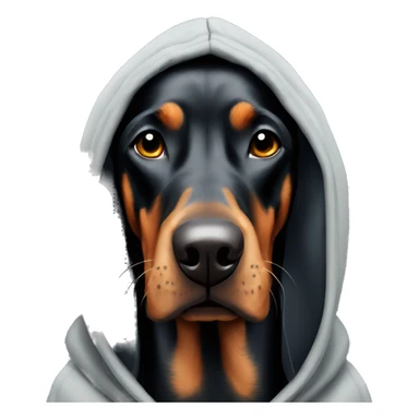 Doberman in a hoodie sticker