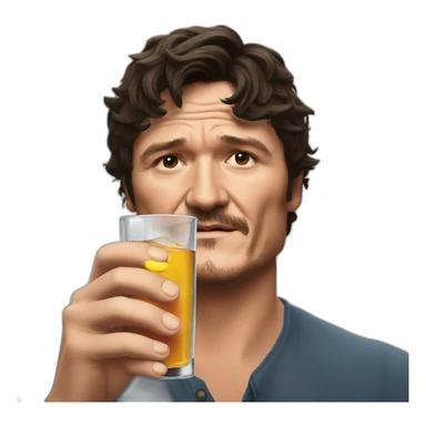 Pedro pascal drinking vodka sticker