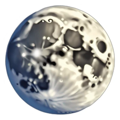 Lune avec 3 étoiles au milieu sticker