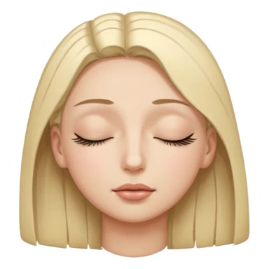 closed eye with extended eyelashes sticker