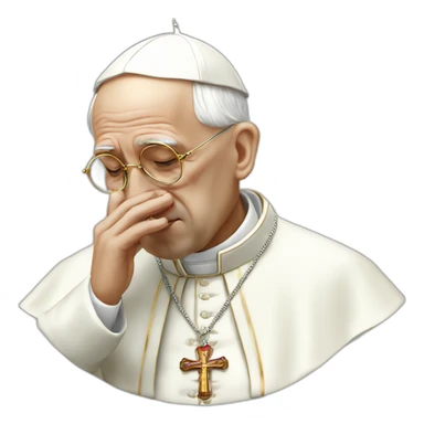 the pope innocently snorting lines sticker