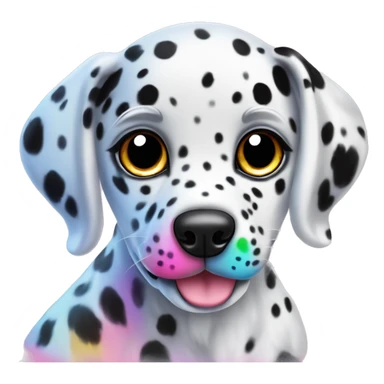 lisa frank rainbow dalmatian puppy sticker