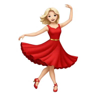 red dress full body dance sticker
