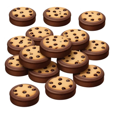 A plate of chocolate shortbread cookies sticker