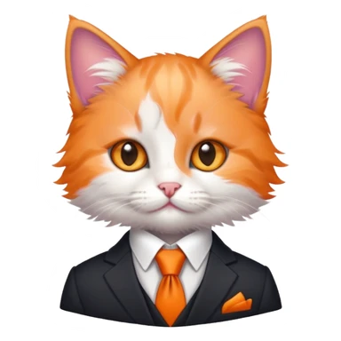 kitten in a suit sticker