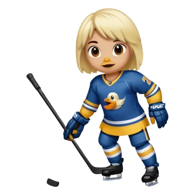 Duck with Wayne Gretzky  sticker