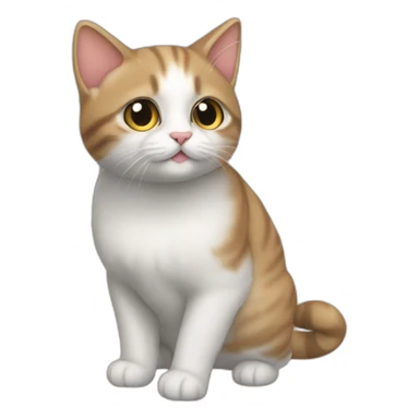 Petit chat sur un dofin sticker