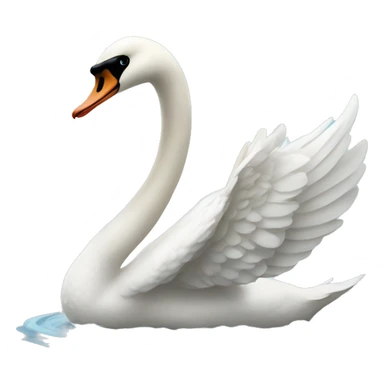 swan with a bow sticker