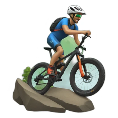 Mountain biker sticker