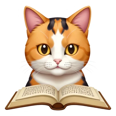 cat reading Qu’ran sticker