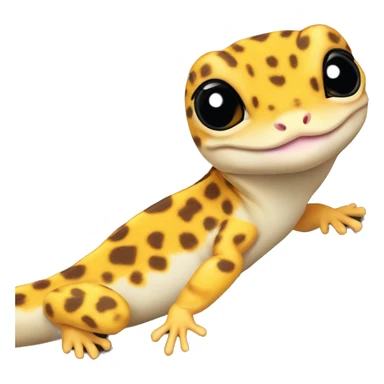 leopard gecko yellow and orange sticker