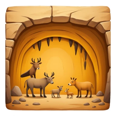 stone age cave art sticker