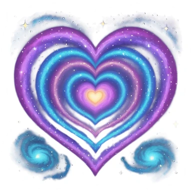 Heart galaxy sticker