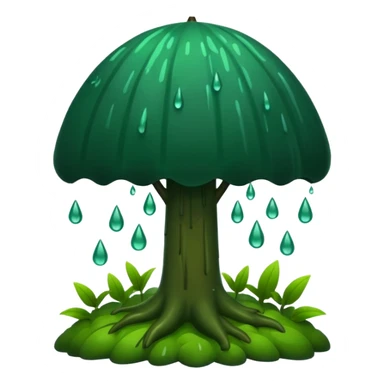 a forest were raining heavily  sticker