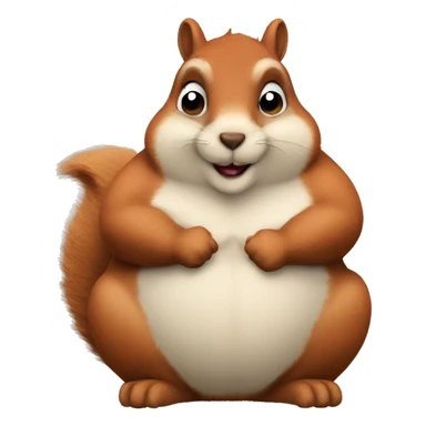 Fat squirrel sticker