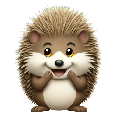 Hedgehog giving peace sign sticker