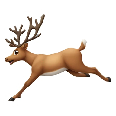 reindeer running on roof sticker