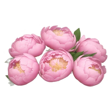 Baby pink Peonies in a box  sticker