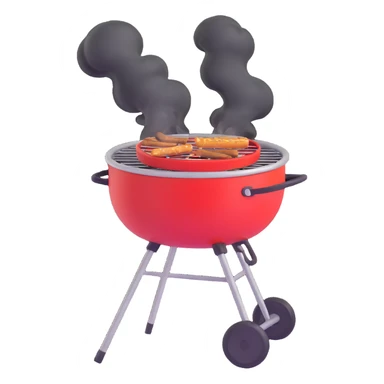 grill with smoke sticker