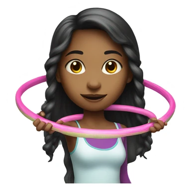 girl with hula hoop sticker