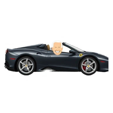 Joe Biden in a Ferrari  sticker