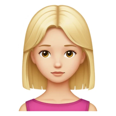 Blond girl back of head  sticker