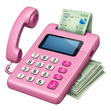 Pink phone bill
 sticker