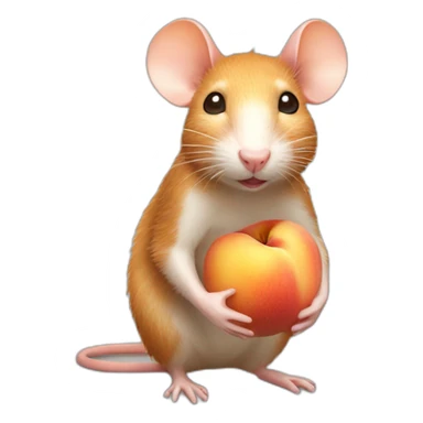ginger rat with one peach sticker