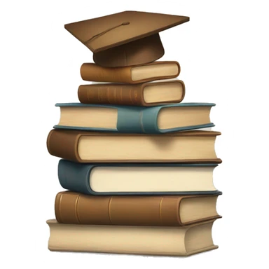 neutral stack of books sticker